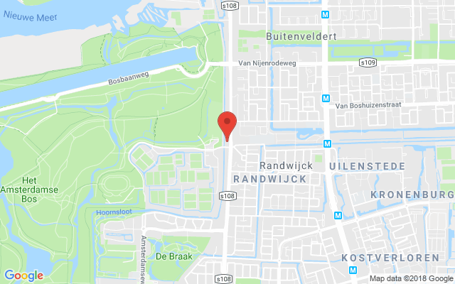 kaart Amstelveenseweg 1160 1081 JW Amsterdam
